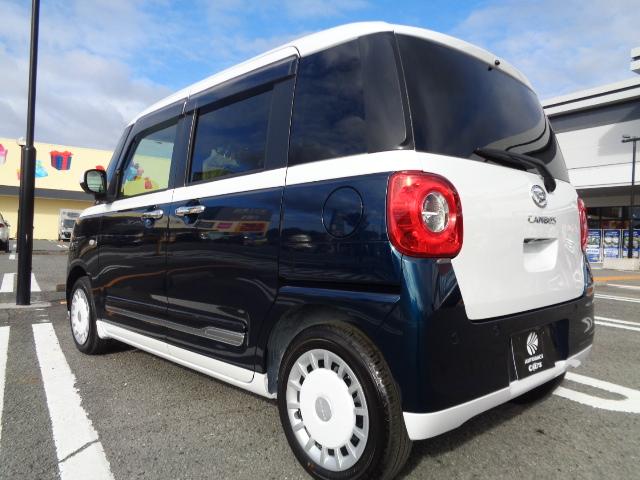 ムーヴキャンバス ストライプスGターボ 全車速追従機能付 LEDヘッド&フオグ タッチ&GO 予約ボタン ホットカップホルダー シートヒーター 9インチDPオーデイオ&スマートパノラマパーキング(6枚目)