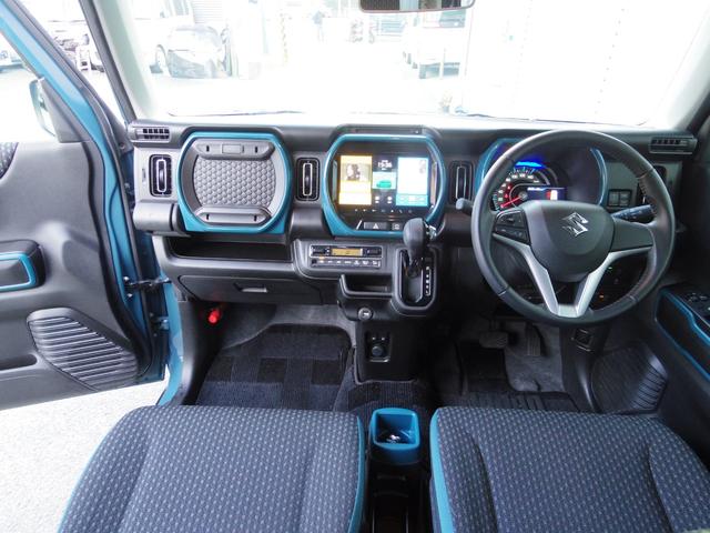 ハスラー ハイブリッドＸ　純正大画面ナビＴＶ　３６０°モニター　ドラレコ　ＥＴＣ２．０　ＬＥＤヘッドランプ　衝突軽減ブレーキ　後方ソナー　両前席シートヒーター　アイドルストップ　スマートキー　オフロードタイヤ　ツートンカラー（17枚目）