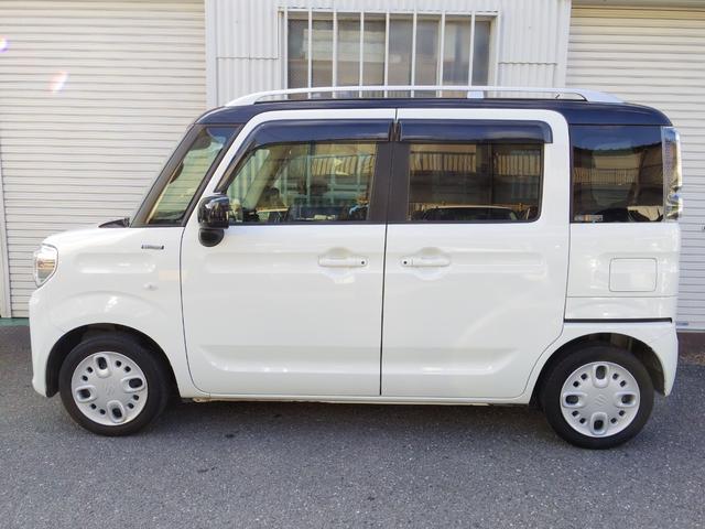 スペーシア ハイブリッドＸ　両側パワースライド　ドラレコ　ＥＴＣ　衝突軽減ブレーキ　後方障害物センサー　ディスプレイオーディオ　Ｂｌｕｅｔｏｏｔｈ　シートヒーター　スマートキー　アイドルストップ　ルーフレール　ツートーンＰＫＧ（3枚目）