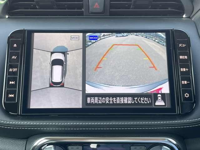 �u�A���E���h�r���[���j�^�[�v�@�ԗ��̑O�㍶�E�ɓ��ڂ����S�̃J�����ɂ��A�N���}��^�ォ�猩�Ă���悤�ȉf����\�����ڂ��͂��ɂ����ӏ����m�F�ł��邽�߁A����������Q���ɋC���t�����Ƃ��ł��܂���