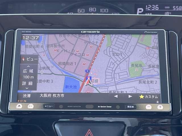 タント カスタムX SA 禁煙車/スマートアシスト/カロッツェリアメモリーナビ/バックカメラ/LEDヘッドライト&フォグ/純正14インチアルミ/純正エアロ/パワースライドドア/キーフリーシステム/DVD再生/フルセグTV(9枚目)