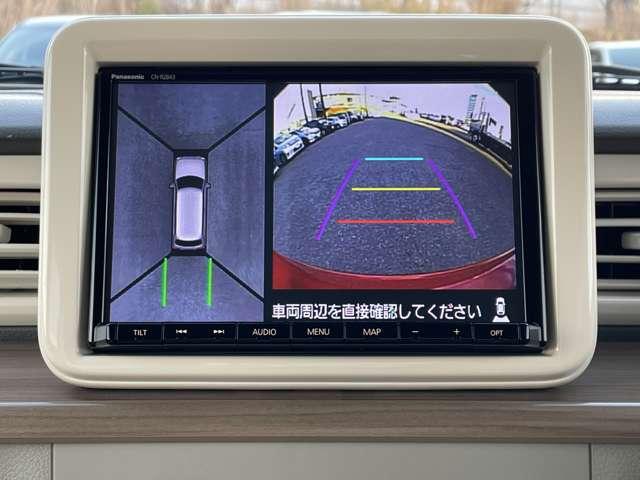 アルトラパン Ｘ　セーフティサポート／全方位モニター／純正ＯＰパナソニック８インチＳＤナビ／フルセグ／ＢＴオーディオ／ＤＶＤ再生／スマートキー／ＨＩＤヘッドライト／運転席シートヒーター／純正アルミ／パーキングセンサー（8枚目）