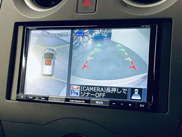 ノート Ｘ　禁煙車／エマージェンシーブレーキ／アラウンドビューモニター／ワンセグ付カロッツェリアナビ／ＤＶＤ再生可／Ｂｌｕｅｔｏｏｔｈ対応／アイドリングストップ／インテリジェントキー／オートライト／ＥＴＣ／（8枚目）