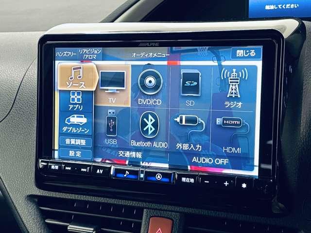 ヴォクシー ハイブリッドＺＳ　煌ＩＩＩ　フルセグ付アルパイン９インチナビ！走行中ＴＶ／ＤＶＤ視聴可！ＢＴ！バックカメラ！アルパインＦＤＭ！セーフティセンス！両側パワスラ！純正ＡＷ！ヒーター付合皮コンビシート！（8枚目）