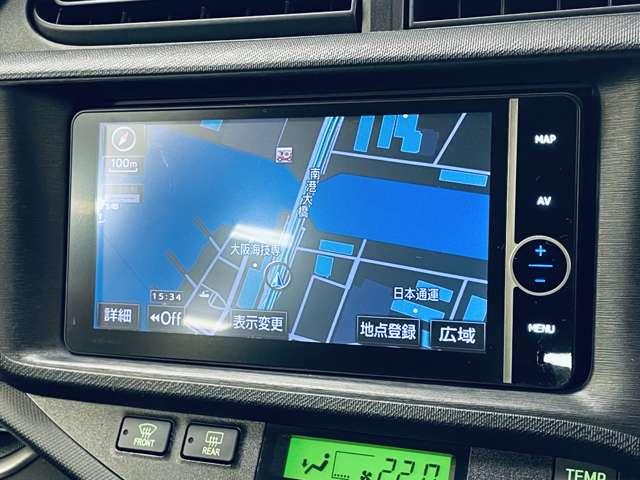 アクア １．５Ｇ　５名　フルセグツキ純正ＨＤＤナビ！ＤＶＤ再生可！ＢＬＵＥＴＯＯＴＨ！バックガイドモニター！ウインカーミラー！大型Ｒスポイラー！革巻ステアリング！オートライト！スマートキー！（7枚目）