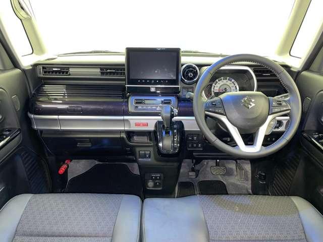 スペーシアカスタム ハイブリッドＸＳターボ　ワンオーナー　禁煙車　スズキセーフティサポート　両側電動スライドドア　純正ナビ　フルセグＴＶ　全方位モイター　ＥＴＣ　純正１５インチアルミホイール　ハーフレザーシート　キーレスプッシュスタート（6枚目）