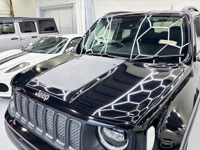 ジープ・レネゲード トレイルホーク 後期モデルLEDライト専用シート純正ナビ地デジTVバックモニターBluetoothジープロゴ入前後ドラレコ走行モード切替電子パーキングクルーズコントロール純正17AWコーナーセンサールーフレール(5枚目)