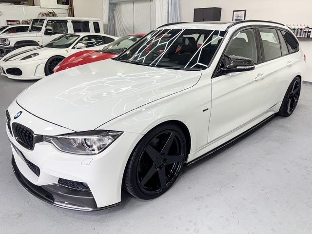 ３シリーズ ３２０ｄブルーパフォーマンス　ツーリング　Ｍスポーツ　ディーゼルターボカーボンフルエアロＲＥＣＡＲＯバケット前席２脚ｅｉｎｓａｔｚマフラーＬａｒｇｕｓ車高調ヴィナテッチ１９インチＡＷサンルーフａｒｃＦ＆Ｒ補強純正ナビバックカメラクルーズコントロールパドル（4枚目）