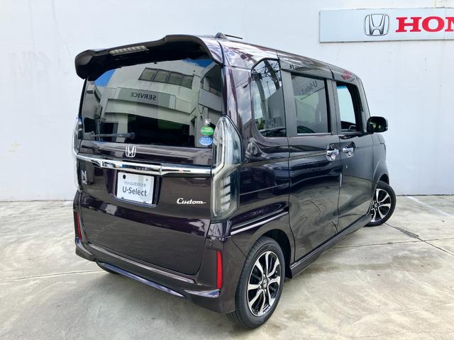 Ｎ－ＢＯＸカスタム Ｇ・ＥＸホンダセンシング　ＡＣＣフルセグナビＬＥＤヘッドフォグＲカメラＥＴＣ両側パワスラ運転席助手席シートヒータードラレコＵＳＢジャックＣＤＤＶＤ再生ＢＴサイドカーテンエアバッグ純正アルミスマキー（4枚目）