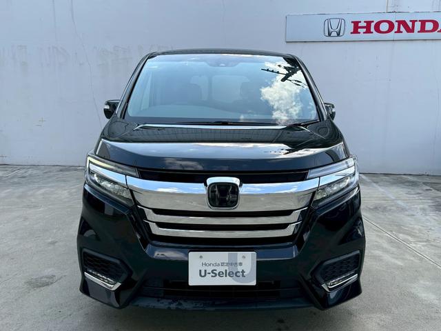 ステップワゴンスパーダ スパーダホンダセンシング ACCフルセグナビLEDヘッドフォグRカメラETCオートエアコンリアマニュアルクーラー両側パワスラBTミュージックラックCDDVD再生USBパドルシフト本革巻きシートバックテーブル純正アルミスマキー(3枚目)