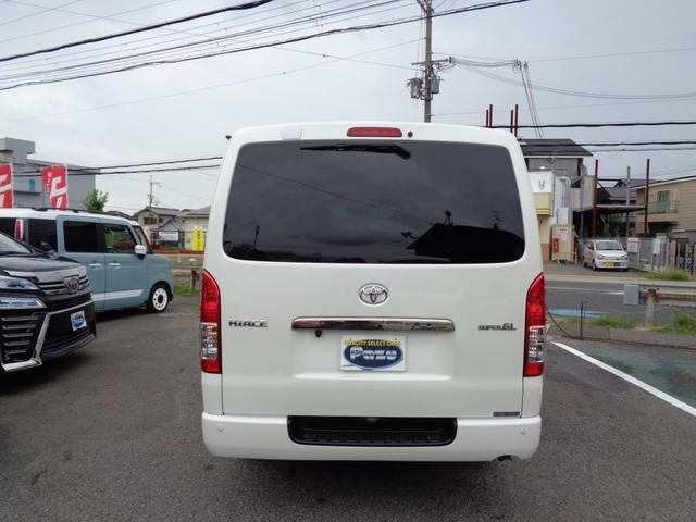 ハイエースバン スーパーGL ダークプライム ディーゼル・後席モニター・社外ナビ・バックモニター・前後ドライブレコーダー・レーザー・ETC・リアベット仕様・社外シートカバー・(6枚目)