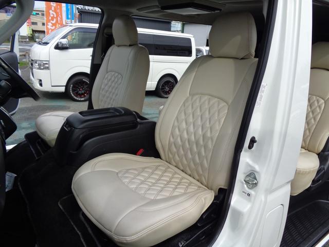 ハイエースバン スーパーGL ダークプライム ディーゼル・後席モニター・社外ナビ・バックモニター・前後ドライブレコーダー・レーザー・ETC・リアベット仕様・社外シートカバー・(15枚目)