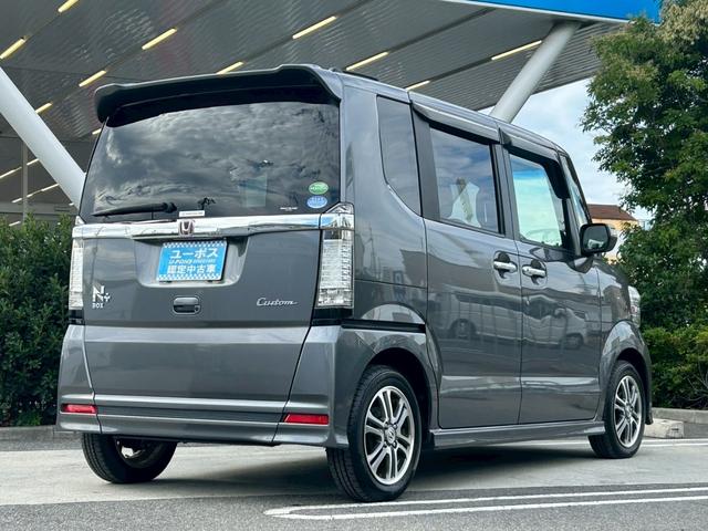 N-BOX+カスタム G・ターボAパッケージ 禁煙 純正ナビ/VXM-145VFi フルセグテレビ バックカメラ 両側パワースライドドア クルーズコントロール パドルシフト ETC 電格ミラー スマートキー プッシュスタート 14インチアルミ(9枚目)