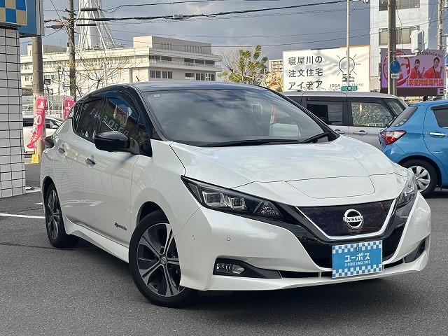 リーフ G ワンオーナー・純正ナビ・全周囲モニター・デジタルインナ-ミラ-・BSM・パーキングアシスト・プロパイロット・スマートキー2本・ETC・ルーフラックツートン色・バックカメラ・取扱説明書有・充電ケーブル(8枚目)