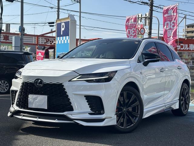 RX RX350 Fスポーツ TRDエアロ/マフラ-/Rスポイラ- パノラマルーフ 黒ルーフレ-ル オレンジキャリパ- Dインナ-ミラ- LEDライト 白/黒コンビスポ-ツシ-ト 後席電動格納シート プリクラッシュ BSM HUD(10枚目)