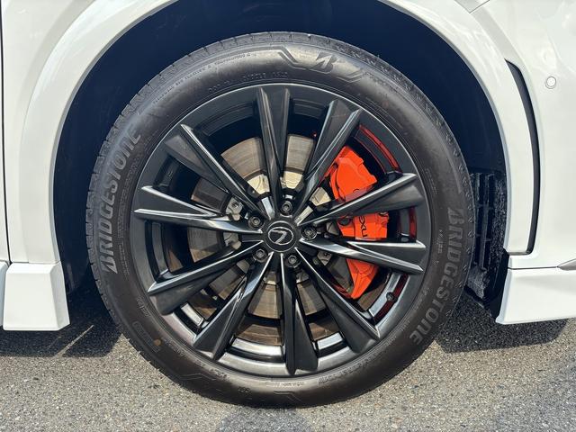 RX RX350 Fスポーツ TRDエアロ/マフラ-/Rスポイラ- パノラマルーフ 黒ルーフレ-ル オレンジキャリパ- Dインナ-ミラ- LEDライト 白/黒コンビスポ-ツシ-ト 後席電動格納シート プリクラッシュ BSM HUD(53枚目)