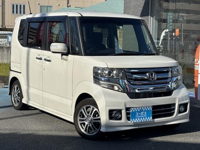 Ｎ－ＢＯＸカスタム Ｇ　ＳＳパッケージ　外メモリ－ナビＴＶ（ＭＤＶ－Ｄ４０３）　Ｒカメラ　シティブレ－キ　両側パワ－スライドドア　Ｒ席スライド／シ－トバックテーブル　ＨＩＤ　ＥＴＣ　Ａリトラミラ－　外ドラレコ　プッシュスタート　スマ－トキ－（4枚目）