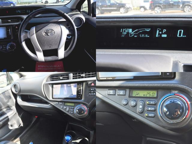 アクア Ｇブラックソフトレザーセレクション　外ＳＤナビＴＶ　Ｒカメラ　ＬＥＤＨライト　Ｈライトウォッシャー　シートヒーター　ＥＴＣ　前後ＴＺドラレコ　プッシュスタート　スマートキー（41枚目）