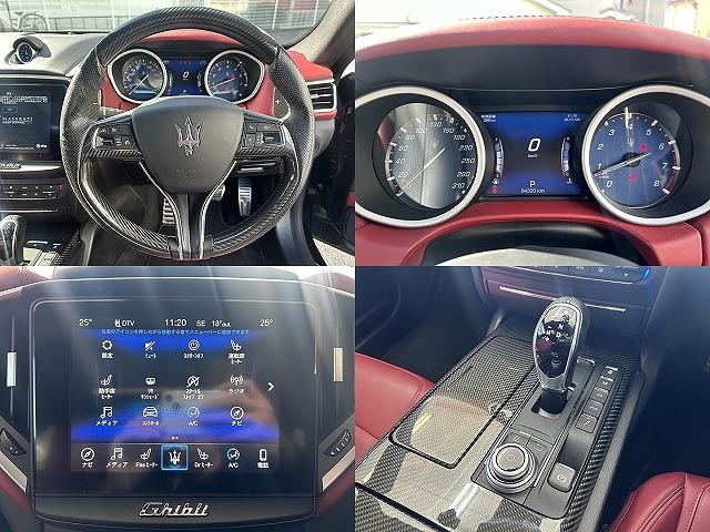 ギブリ S グランスポーツ 赤革シート・カーボンPKG・アクディブブレーキ・死角アシスト・BSM・F席パワーシート・Rカメラ・シートヒーター・パワーバックドア・スマートキー×2・禁煙車・純正HDDナビ・(49枚目)