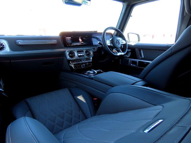 Gクラス G63 AMGレザーエクスクルーシブパッケージ Gmanufakturプログラム 後期用オリパスホワイト ディーラー車 ダイナミックシート マッサージ 21インチマットホイール(4枚目)
