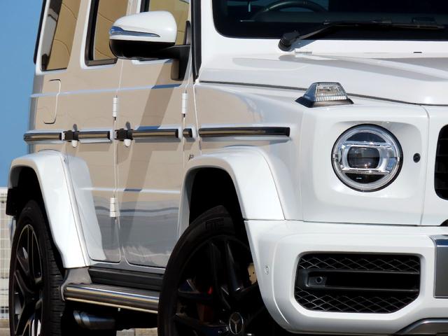 Gクラス G63 AMGレザーエクスクルーシブパッケージ Gmanufakturプログラム 後期用オリパスホワイト ディーラー車 ダイナミックシート マッサージ 21インチマットホイール(13枚目)