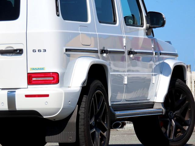 Gクラス G63 AMGレザーエクスクルーシブパッケージ Gmanufakturプログラム 後期用オリパスホワイト ディーラー車 ダイナミックシート マッサージ 21インチマットホイール(20枚目)