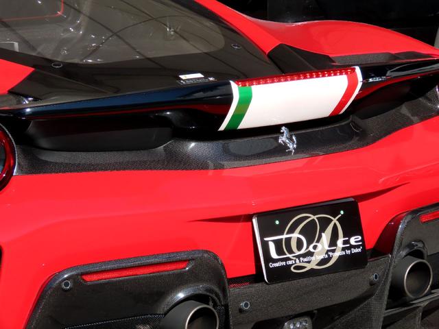 ４８８ピスタ ベースグレード　ユーザー買取車　右ハンドル　ディーラー車　ピロティステッカー　リフトアップ　ロールバー　鍛造アルミ　カーボンパーツ　スペーサー（26枚目）