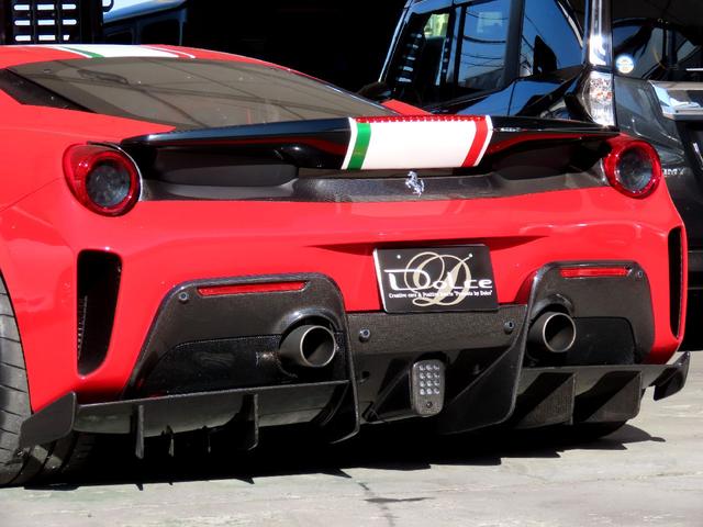 ４８８ピスタ ベースグレード　ユーザー買取車　右ハンドル　ディーラー車　ピロティステッカー　リフトアップ　ロールバー　鍛造アルミ　カーボンパーツ　スペーサー（32枚目）