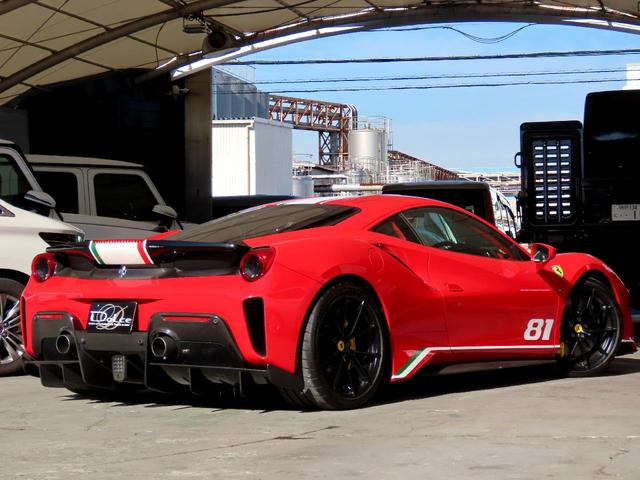 ４８８ピスタ ベースグレード　ユーザー買取車　右ハンドル　ディーラー車　ピロティステッカー　リフトアップ　ロールバー　鍛造アルミ　カーボンパーツ　スペーサー（39枚目）