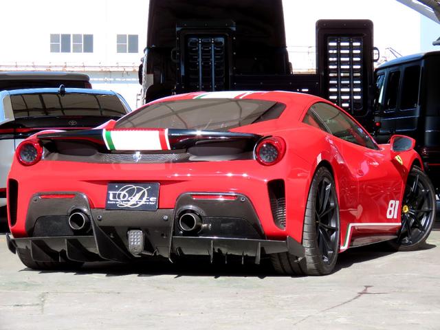 ４８８ピスタ ベースグレード　ユーザー買取車　右ハンドル　ディーラー車　ピロティステッカー　リフトアップ　ロールバー　鍛造アルミ　カーボンパーツ　スペーサー（41枚目）