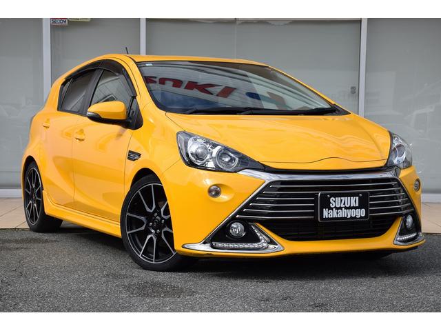 アクア G G’s ワンオーナー 純正ナビ バックカメラ フルセグTV G,z17インチアルミホイール ETC オートライト フォグランプ スマートキー&プッシュスタート(2枚目)