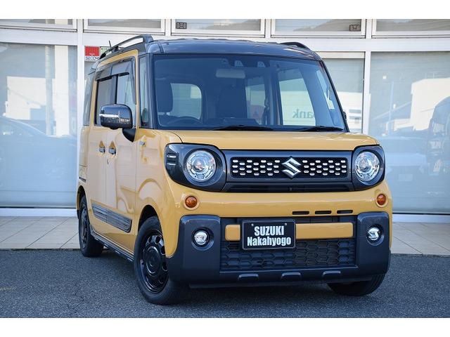 スペーシアギア ハイブリッドＸＺ　ターボ　４ＷＤ　純正ナビ　フルセグＴＶ　ＣＤ＆ＤＶＤ＆ＢＴ　全方位カメラＰＫＧ　両側パワースライドドア　ＥＴＣ　シートヒーター　前後ドライブレコーダー　デュアルカメラブレーキサポート　オートライト（2枚目）