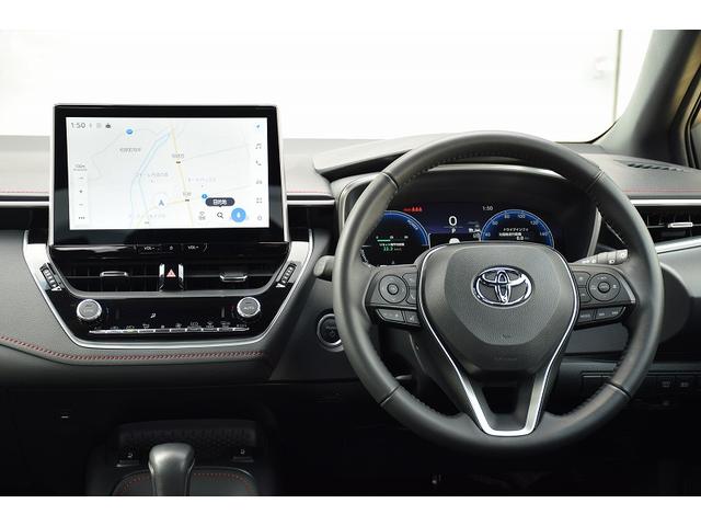 カローラスポーツ ハイブリッドG Z メーカーナビ パノラミックビューモニター ドライブレコーダー ETC2.0 電動パーキング シートヒーター レーダークルーズ LEDヘッドライト オートライト トヨタセーフティーセンス 18インチAW(12枚目)