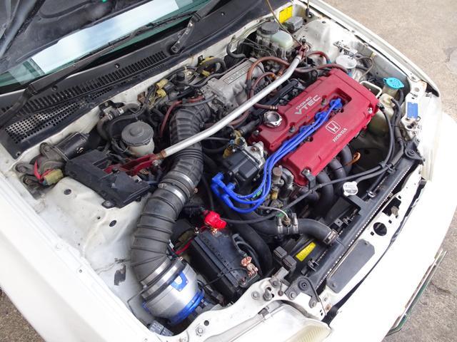 SiRII グランド B16A-VTEC カーツ1.5ウェイLSD 強化クラッチ バーディークラブSPEC2ストレートマフラー 7Pロールバー マインズECU ゼロファイターRabaul15インチ(12枚目)