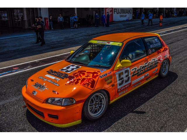 シビック ＳｉＲ　鈴鹿クラブマンレース★もてぎチャンピオンカップレース元５３号車★２０２１年鈴鹿クラブマンシリーズチャンピオン★ＪＡＦ戦Ｎ１規定★ボディフルスポット溶接★無限貫通改ロールバー★ゼロファイターＮ１車高調（2枚目）