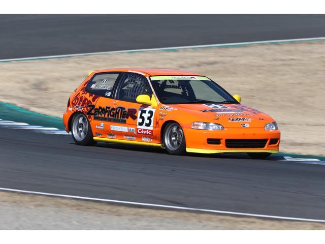 シビック ＳｉＲ　鈴鹿クラブマンレース★もてぎチャンピオンカップレース元５３号車★２０２１年鈴鹿クラブマンシリーズチャンピオン★ＪＡＦ戦Ｎ１規定★ボディフルスポット溶接★無限貫通改ロールバー★ゼロファイターＮ１車高調（3枚目）
