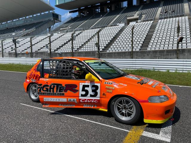 シビック ＳｉＲ　鈴鹿クラブマンレース★もてぎチャンピオンカップレース元５３号車★２０２１年鈴鹿クラブマンシリーズチャンピオン★ＪＡＦ戦Ｎ１規定★ボディフルスポット溶接★無限貫通改ロールバー★ゼロファイターＮ１車高調（9枚目）