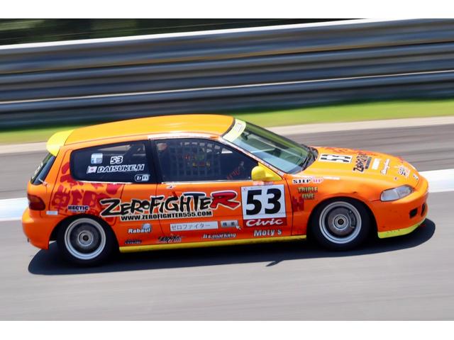 シビック ＳｉＲ　鈴鹿クラブマンレース★もてぎチャンピオンカップレース元５３号車★２０２１年鈴鹿クラブマンシリーズチャンピオン★ＪＡＦ戦Ｎ１規定★ボディフルスポット溶接★無限貫通改ロールバー★ゼロファイターＮ１車高調（10枚目）