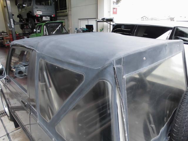 ジムニー ＦＫ　希少幌車！！ディスクブレーキ、フルトラ、メタルワークスナカミチタコ足、Ｊ’ｓワンオフ　ステンレス＆チタンチャンバーカヤバ減衰量調整式ショック、テールランプガード、クリアウィンカー（21枚目）