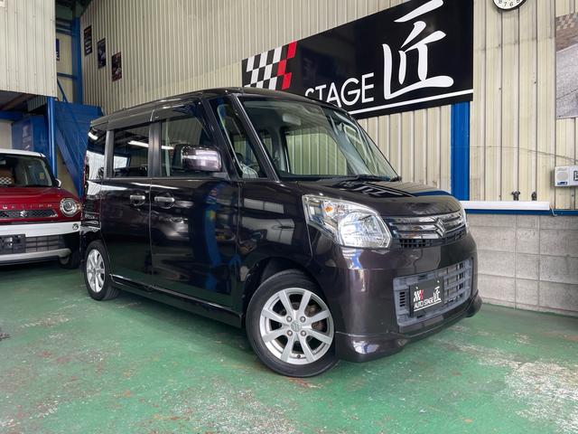 スペーシア Ｘリミテッド　純正ナビワンセグ　純正エアロ　両側パワースライド　シートヒーター　純正ＨＩＤヘッド　スマートキー　レーダーブレーキサポート　プッシュスタート　ステリモ　純正アルミ　オートライト　アイドリングストップ（5枚目）