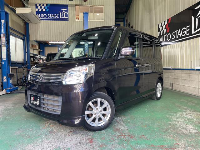 スペーシア Ｘリミテッド　純正ナビワンセグ　純正エアロ　両側パワースライド　シートヒーター　純正ＨＩＤヘッド　スマートキー　レーダーブレーキサポート　プッシュスタート　ステリモ　純正アルミ　オートライト　アイドリングストップ（7枚目）