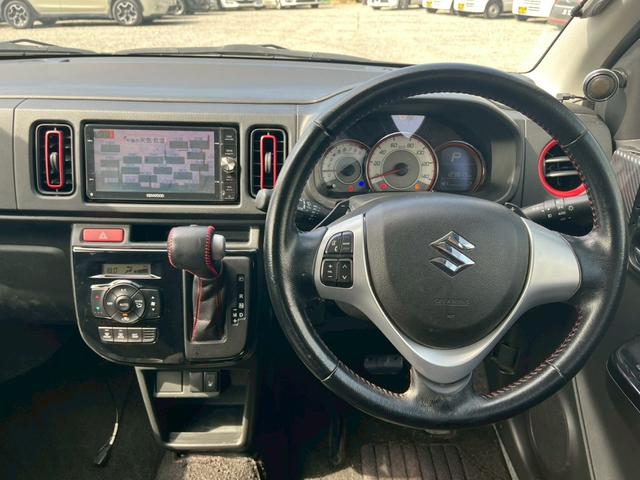 アルトターボＲＳ ベースグレード　メモリーナビ　フルセグ　スマートキー　ＨＩＤヘッドライト　衝突軽減ブレーキ　ドライブレコーダー　シートヒーター　車高調　社外マフラー　Ｂｌｕｅｔｏｏｔｈ　ＵＳＢ　純正アルミ　ＥＴＣ（18枚目）