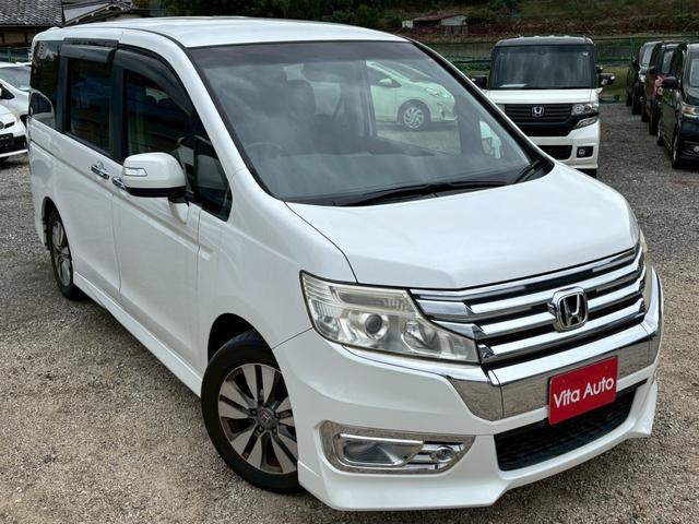 ステップワゴンスパーダ Z メモリーナビ フルセグTV リアカメラ フリップダウンモニター HIDヘッドライト 両側パワスラ Bluetooth クルコン 純正16インチアルミ ETC(2枚目)