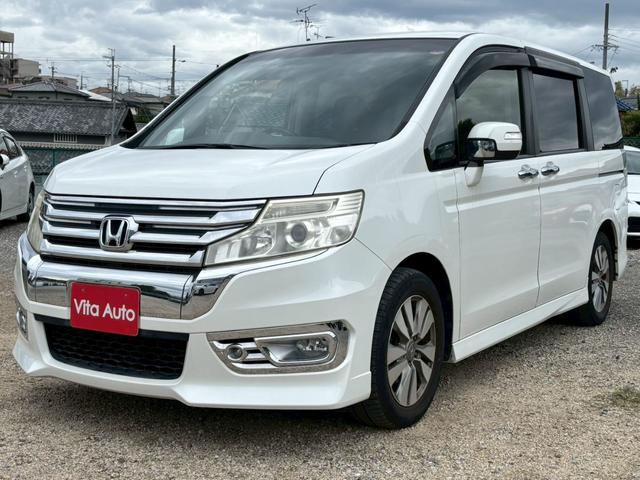 ステップワゴンスパーダ Z メモリーナビ フルセグTV リアカメラ フリップダウンモニター HIDヘッドライト 両側パワスラ Bluetooth クルコン 純正16インチアルミ ETC(5枚目)