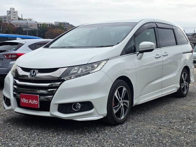 オデッセイ アブソルート メモリーナビ フルセグTV 全方位カメラ フリップダウンモニター スマートキー LEDヘッドライト 衝突軽減ブレーキ 両側パワスラ Bluetooth クルコン 純正17インチアルミ ETC(5枚目)