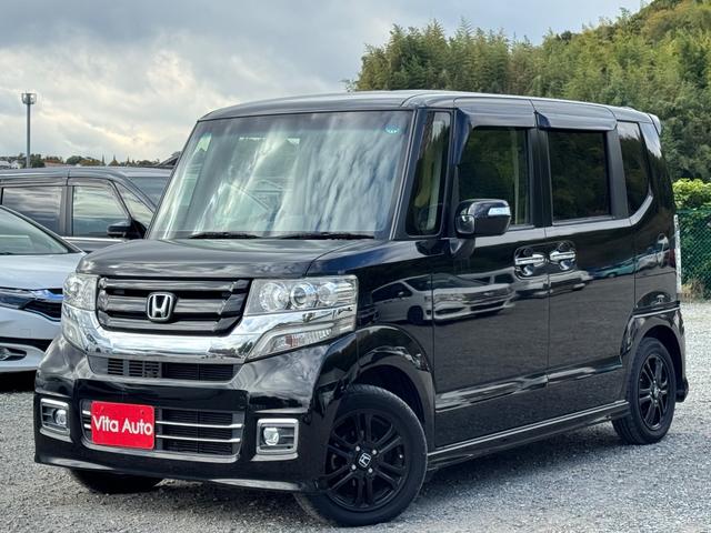 Ｎ－ＢＯＸカスタム Ｇ　ＳＳブラックスタイルパッケージ　ＳＤナビ　ワンセグＴＶ　リアカメラ　スマートキー　ＨＩＤヘッドライト　両側パワスラ　シートヒーター　Ｂｌｕｅｔｏｏｔｈ　純正１４インチアルミ　ＥＴＣ（5枚目）