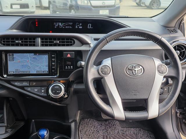 アクア Ｇ　ＳＤナビ　フルセグＴＶ　リアカメラ　スマートキー　前後ドラレコ　Ｂｌｕｅｔｏｏｔｈ　社外１５インチアルミ（17枚目）