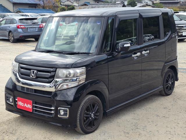 Ｎ－ＢＯＸカスタム Ｇ　ＳＳブラックスタイルパッケージ　メモリーナビ　フルセグＴＶ　リアカメラ　スマートキー　ＨＩＤヘッドライト　両側パワスラ　シートヒーター　Ｂｌｕｅｔｏｏｔｈ　純正１４インチアルミ　ＥＴＣ（6枚目）