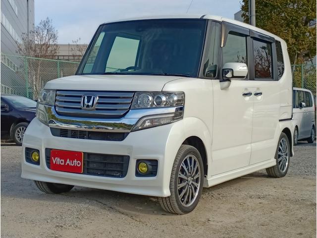 Ｎ－ＢＯＸカスタム Ｇ・ターボＡパッケージ　ＳＤナビ　フルセグＴＶ　リアカメラ　スマートキー　ＨＩＤヘッドライト　衝突軽減ブレーキ　両側パワスラ　Ｂｌｕｅｔｏｏｔｈ　クルコン　純正１５インチアルミ　ＥＴＣ（5枚目）