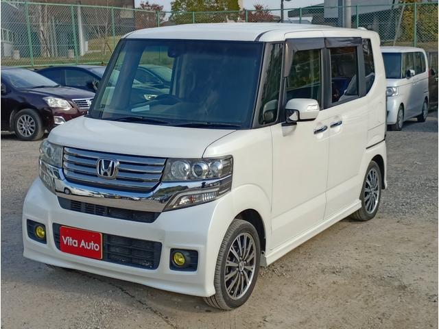 Ｎ－ＢＯＸカスタム Ｇ・ターボＡパッケージ　ＳＤナビ　フルセグＴＶ　リアカメラ　スマートキー　ＨＩＤヘッドライト　衝突軽減ブレーキ　両側パワスラ　Ｂｌｕｅｔｏｏｔｈ　クルコン　純正１５インチアルミ　ＥＴＣ（6枚目）